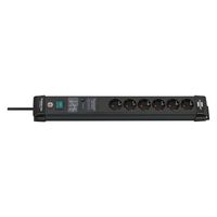 Brennenstuhl 1951160401 Stekkerdoos 6 Sockets | Premium Line | Aan/uit Schakelaar | Overspanningsbeveiliging | Zwart | 3 meter