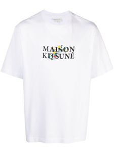 Maison Kitsuné t-shirt en coton à logo imprimé - Blanc