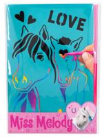 Miss Melody krasplaatjes Paarden 24,5 x 16,7 cm papier/karton