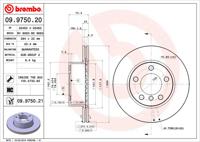 Remmenset, remschijf BREMBO, Remschijftype: Binnen geventileerd, Inbouwplaats: Vooras, u.a. für BMW - thumbnail