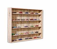 Inter Link - Verzameldisplaykast - Hangende vitrinekast - Wandvitrinekast - Glazen vitrinekast - Wandvitrinekast - Hangende plank - MDF - Sonoma eiken reproductie (80x60x9,5 cm) Collectizioni