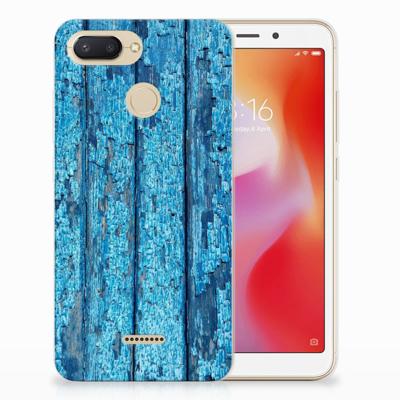Xiaomi Redmi 6 Bumper Hoesje Wood Blue