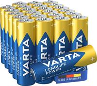 Varta 4906 Longlife Power AA Mignon LR6 batterij (verpakking met 24 stuks) Alkaline Batterijideaal voor speelgoed zaklamp controller en andere apparaten op batterijen, standaard