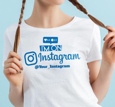 Jeugd aanpasbare instagram T-shirt met naam