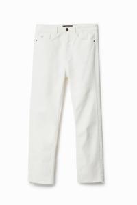 Straight cropped jeans - WHITE - 44