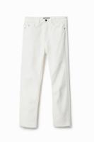 Straight cropped jeans - WHITE - 42