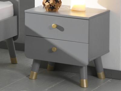 Nachtkastje BILAL 2 lades grijs