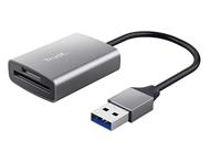 Trust Dalyx Fast USB Cardreader, Fast USB 3.2 Gen 1 with USB-A connector, 104 MB/s with compatible UHS-I cards, (micro) SD, SDHC and SDXC up to 2 TB, MacBook, PC, Laptop, Chromebook