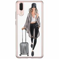 Huawei P20 siliconen hoesje - Travel girl