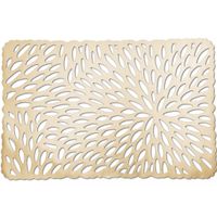 1x Rechthoekige placemats glanzend goud 29 x 44 cm