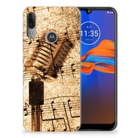 Motorola Moto E6 Plus Siliconen Hoesje met foto Bladmuziek