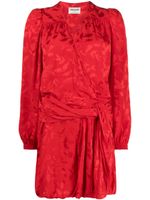 Zadig&Voltaire robe courte à fleurs en jacquard - Rouge - thumbnail