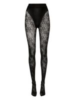 Victoria Beckham collants à motif monogrammé VB - Noir - thumbnail