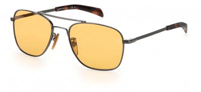David Beckham zonnebril 7019/S cat.3 wayfarer RVS grijs/oranje