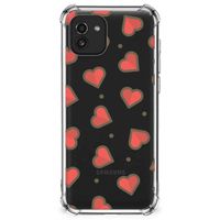 Samsung Galaxy A03 Doorzichtige Silicone Hoesje Hearts - thumbnail