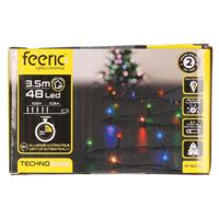 Feestverlichting - gekleurd - 3,5 meter - 48 led lampjes - zwart snoer - op batterijen - thumbnail