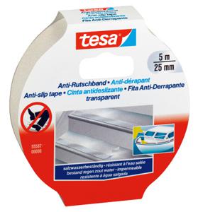 tesa 55587-00000-11 Anti-sliptape Transparant (l x b) 5 m x 25 mm 1 stuk(s)