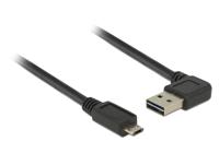 DeLOCK 2m, USB2.0-A/USB2.0 Micro-B USB-kabel USB A Micro-USB B Zwart - thumbnail