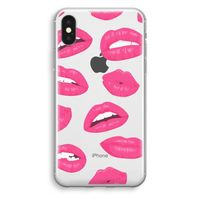 Bite my lip: iPhone X Transparant Hoesje