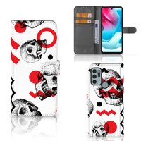 Telefoonhoesje met Naam Motorola Moto G60s Skull Red