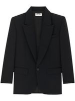 Saint Laurent blazer à revers crantés - Noir