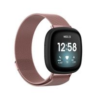 Bandje geschikt voor Apple Watch 38/40MM - Maat One Size - Milanees - Smartwatch - Stainless Steel Mesh - Metaal - Roze