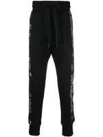 Versace Jeans Couture pantalon de jogging en coton à imprimé baroque - Noir