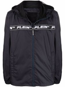 Philipp Plein coupe-vent à logo imprimé - Bleu