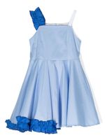 Simonetta robe volantée à design asymétrique - Bleu - thumbnail