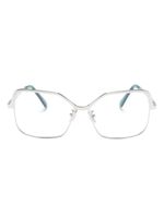 Marni Eyewear lunettes de vue rectangulaires à logo en relief - Argent - thumbnail