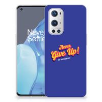 OnePlus 9 Pro Siliconen hoesje met naam Never Give Up