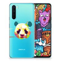 OnePlus Nord Telefoonhoesje met Naam Panda Color - thumbnail