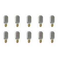 CALEX - LED Lamp 10 Pack - LED Buislamp - Filament - E27 Fitting - Dimbaar - 4W - Warm Wit 2100K - Titanium