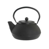 Items Kitchen Theepot Oriental - gietijzer - 1300 ml - antiek zwart - thumbnail