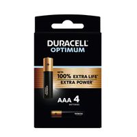 Batterij Duracell Optimum 100% 4xAAA