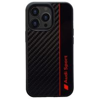 iPhone 13 Pro Max Audi Carbon Fiber Stripe Hoesje - Zwart