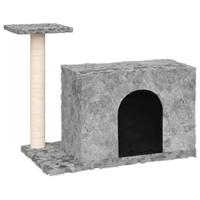 Bussandri Exclusive - Kattenmeubel met sisal krabpale 51 cm lichtgrijs