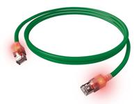EasyLan DualBoot LED patchkabel RJ45 S/FTP Cat.6A (Class EA), met saCon stekker, LSOH, groen, 7 m