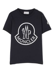 Moncler Enfant logo-print cotton T-shirt - Bleu