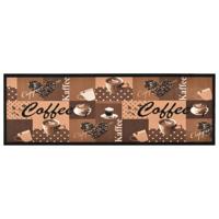 vidaXL Keukenmat wasbaar Coffee 45x150 cm bruin