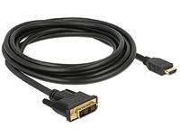 Delock hdmi naar dvi 18+1 kabel bidirectionele videokabel adapter 3,0 m