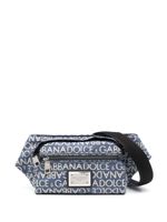 Dolce & Gabbana sac banane à logo en jacquard - Bleu