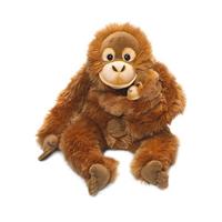 WWF WWF16112 World Wildlife Fund Orang-utan Pluche Cheeth 23 cm, bruin, 25 cm