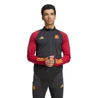 adidas AS Roma Trainingstrui 1/4-Zip 2023-2024 Zwart Geel - thumbnail