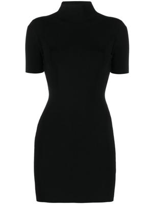 There Was One Midi-jurk met open rug - Zwart