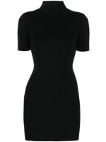 There Was One Midi-jurk met open rug - Zwart