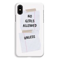 No Girls Allowed Unless: iPhone XS Max Volledig Geprint Hoesje - thumbnail