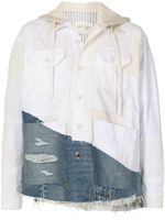 Greg Lauren surchemise à design patchwork - Blanc