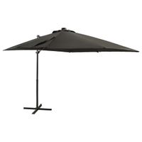 Zweefparasol met paal en LED-verlichting 250 cm antracietkleur - thumbnail