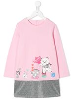 Simonetta robe-sweat à ourlet pailleté - Rose